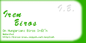 iren biros business card